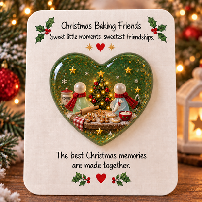 🔥Buy 3, Get 1 Free-❤️🎄 Christmas Besties Story Heart Keepsake Collection ✨🎁