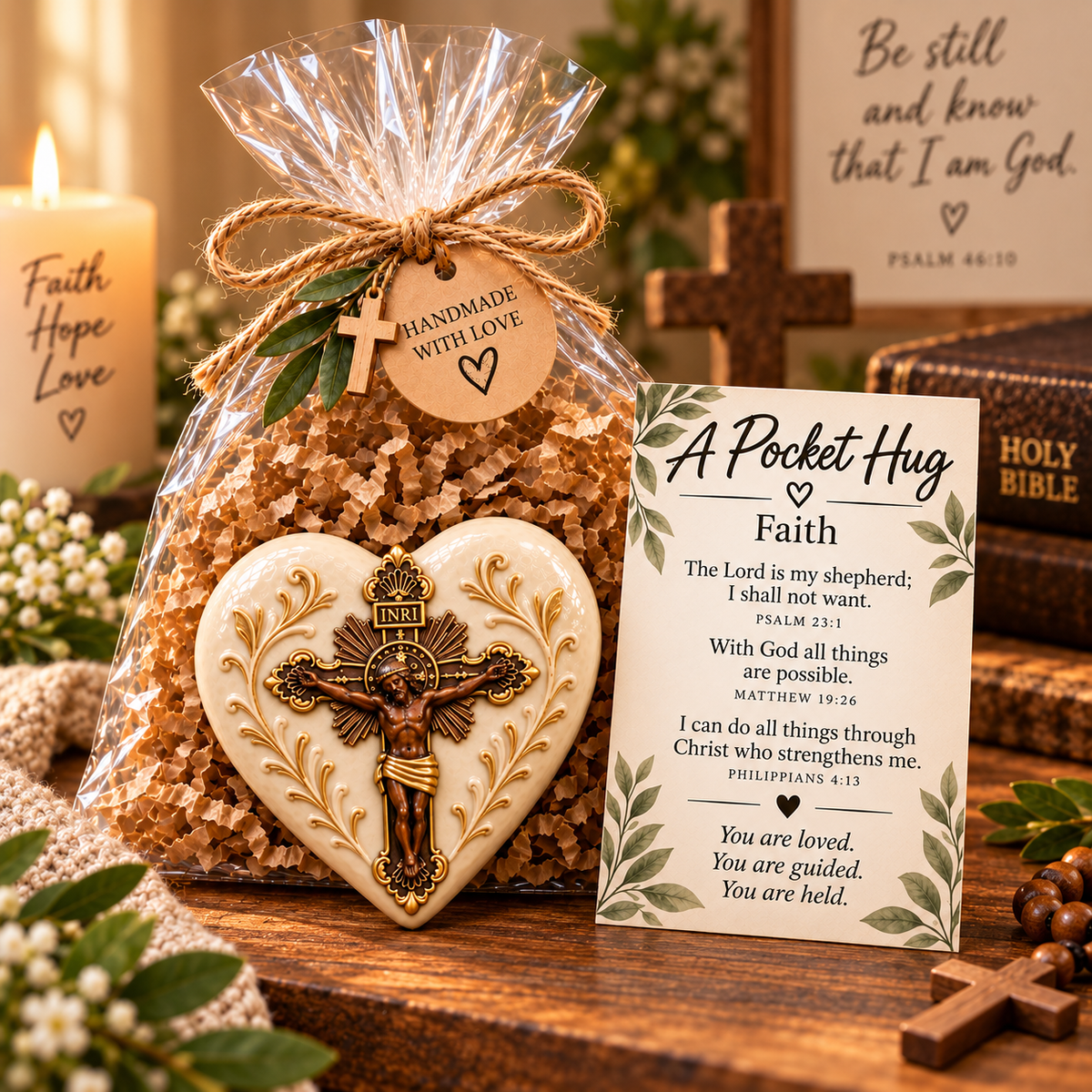 🙏 Faith Pocket Hug – Christian Inspirational Keepsake Gift ❤️