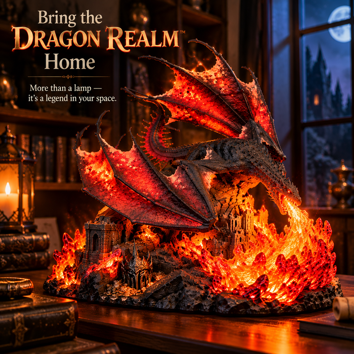 Bring the Dragon Realm Home fantasy lamp
