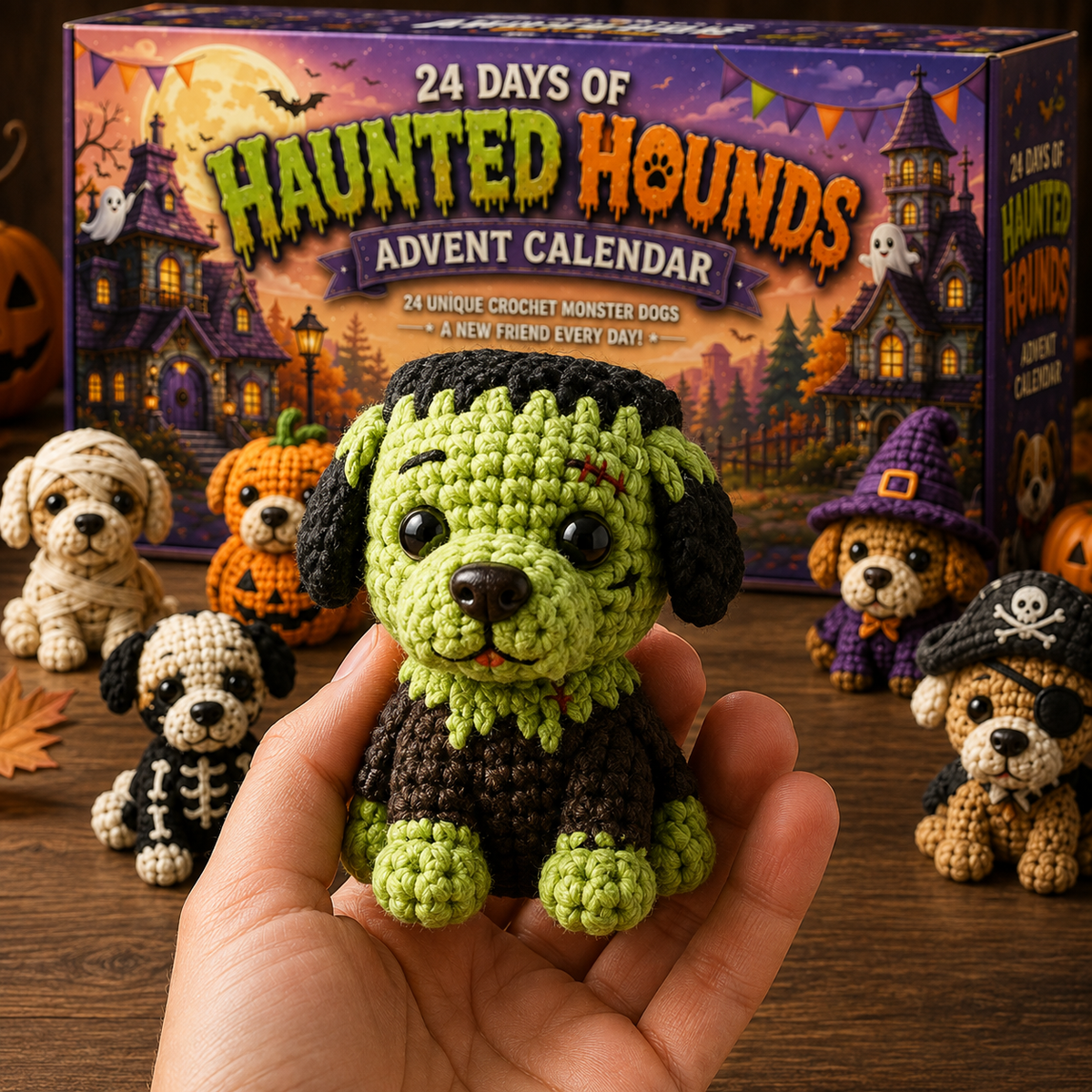 👻🐾 24 Days of Haunted Hounds – Halloween Crochet Dog Advent Calendar 🎃