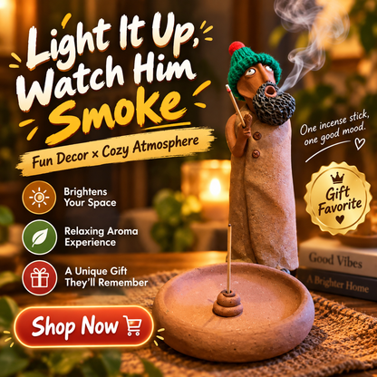 🔥 Smoking Grandpa™ Incense Burner 😂 – The Funny Decor Piece That Comes to Life 💨🏠🎁
