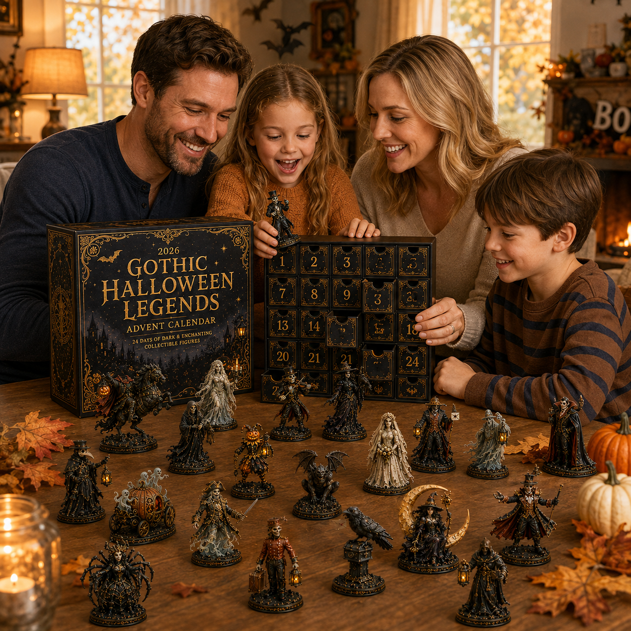🎃 2026 Gothic Halloween Legends Advent Calendar – 24 Dark Collectible Figures