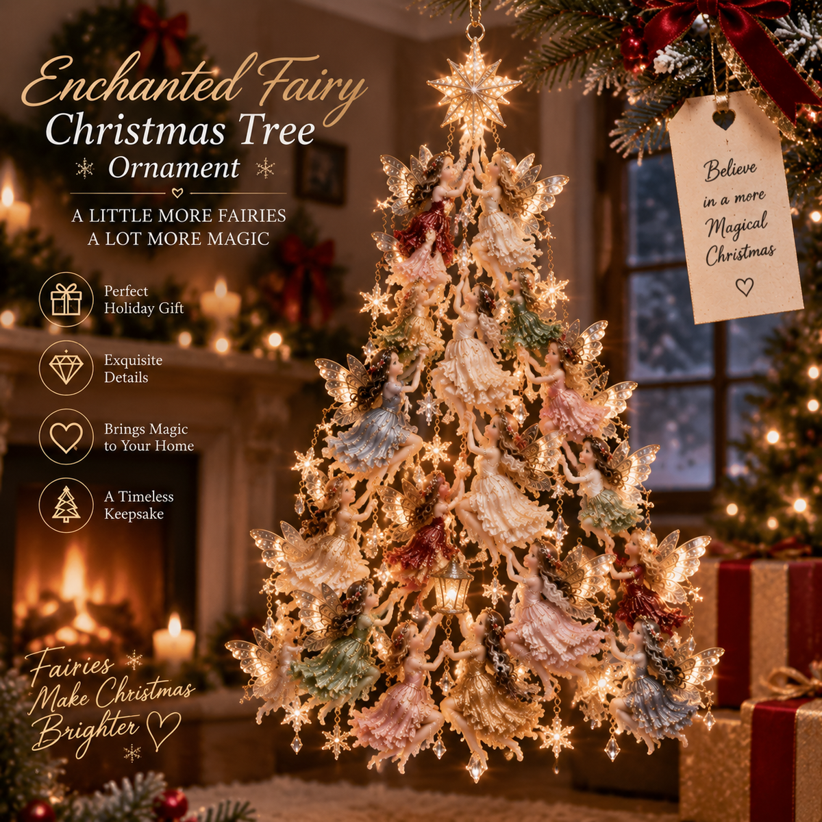 🧚‍♀️✨ Enchanted Fairy Christmas Ornament™