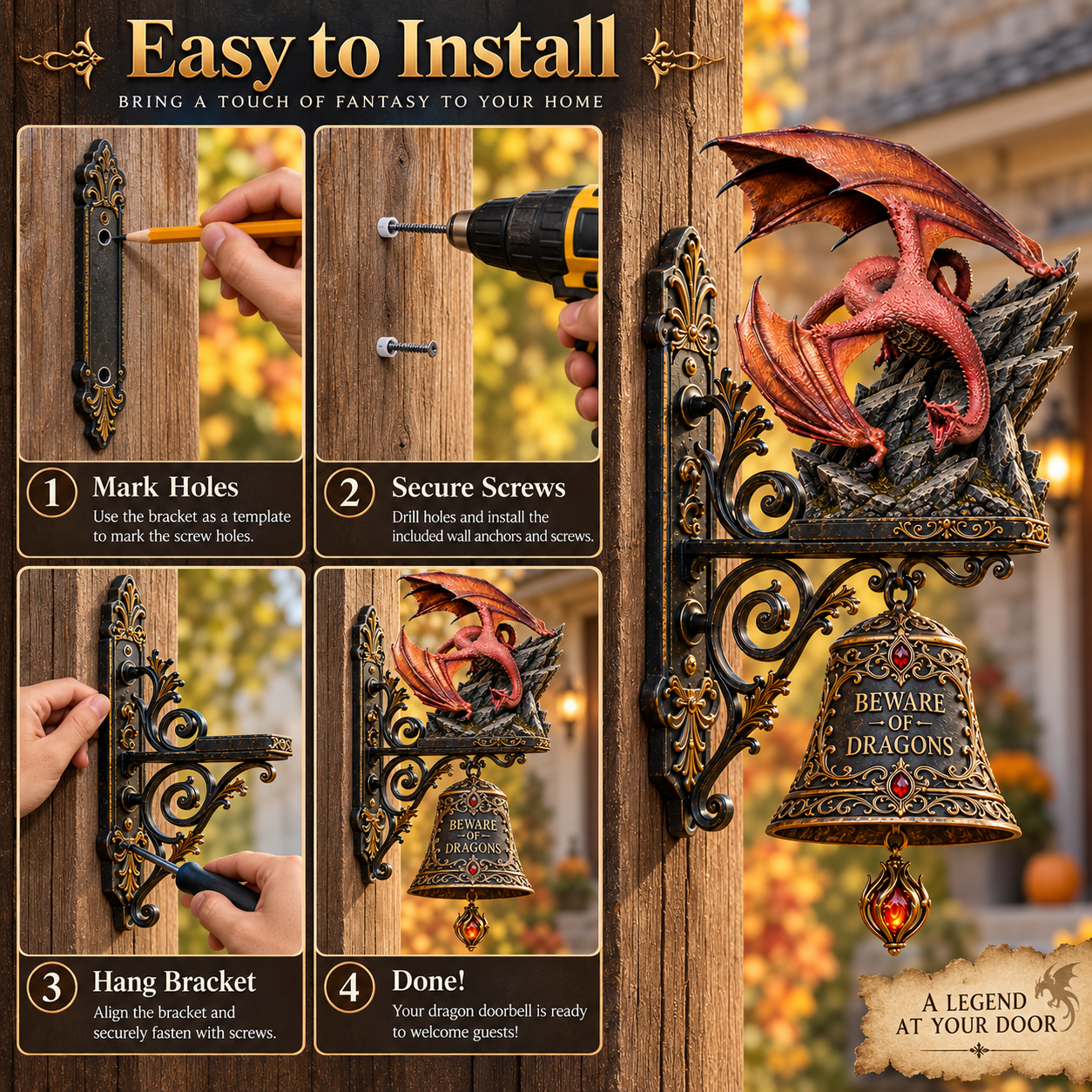 Dragon door bell installation guide