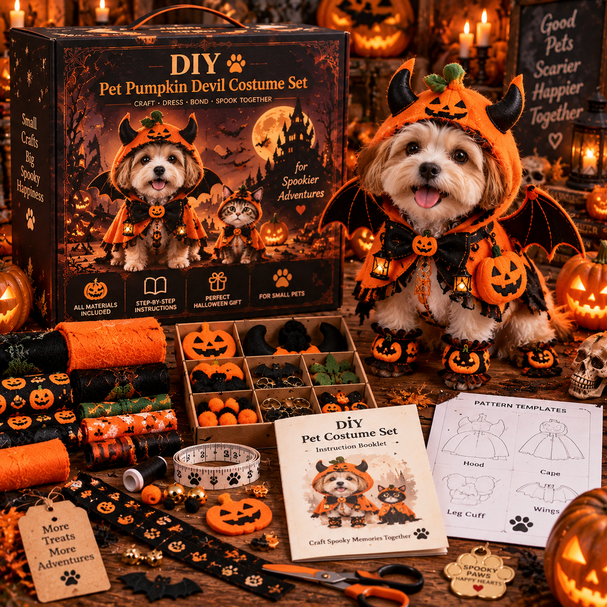🐾🎃DIY Spooky Pet Costume Kit™ – Create Your Own Halloween Character For Your Furry Friend 👻🐶