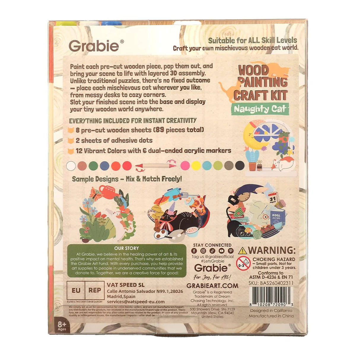 🎨 Beginner-Friendly 2-Collection Wood Painting Craft DIY Kit | Complete Bundle with 195 Pre-Cut Wooden Pieces, 24 Acrylic Colors & Adhesive Dots Included 💕