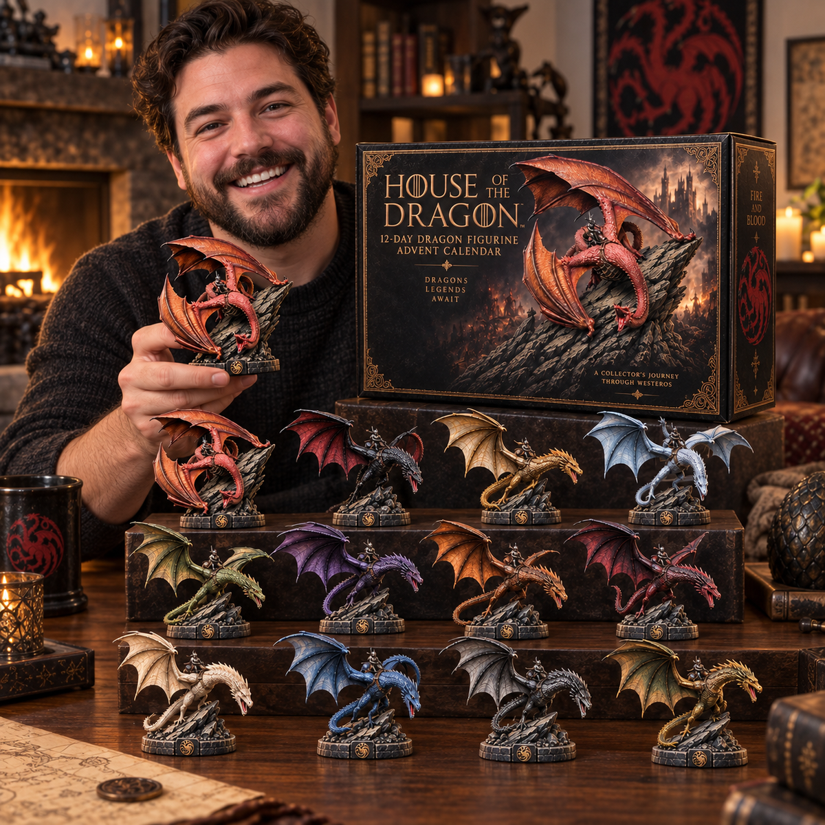 🐉 12 Days of Dragon Legends – Premium Dragon Figurine Advent Calendar