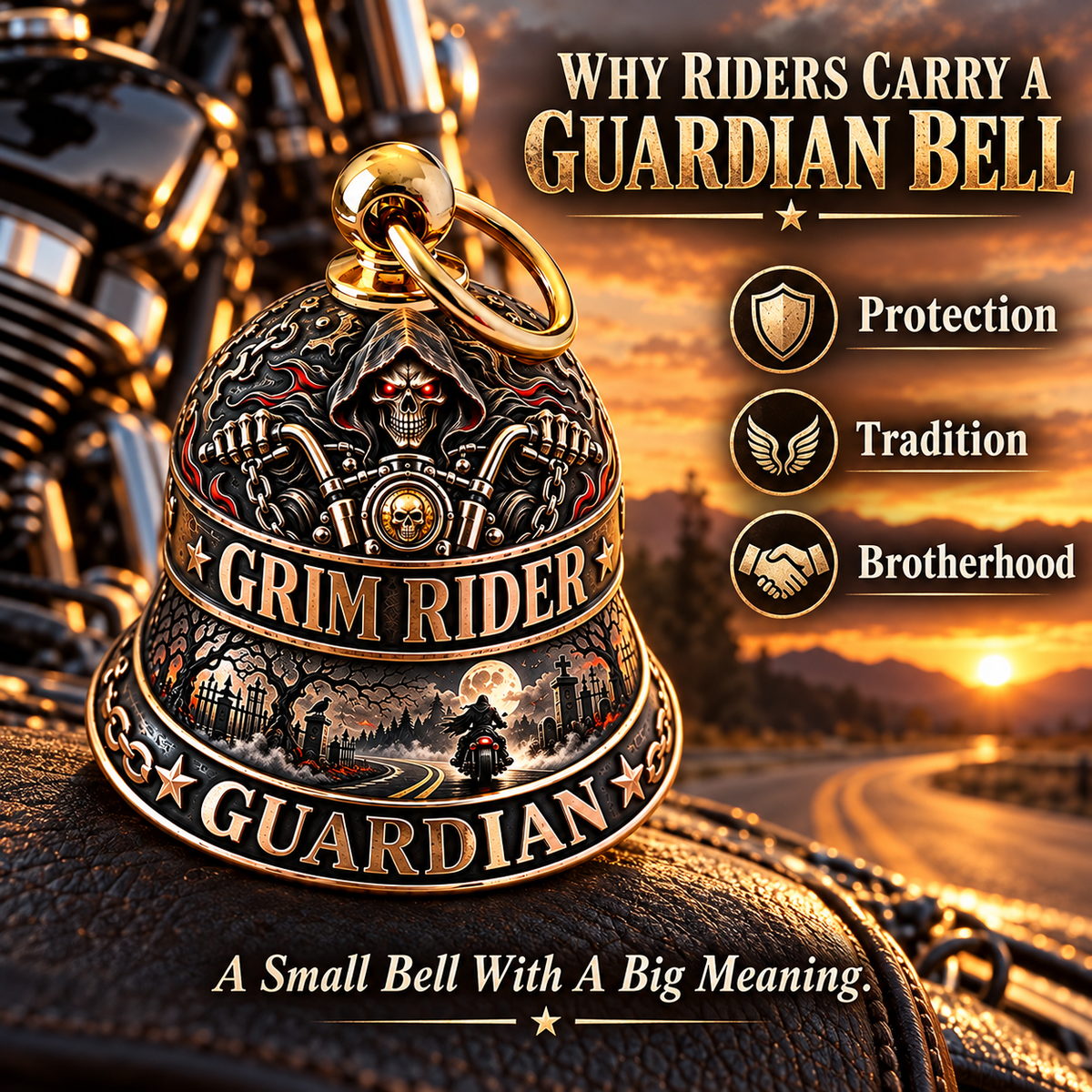 🏍️ Road Guardian™ Motorcycle Bell Collection | Ride Safe, Come Home Safe
