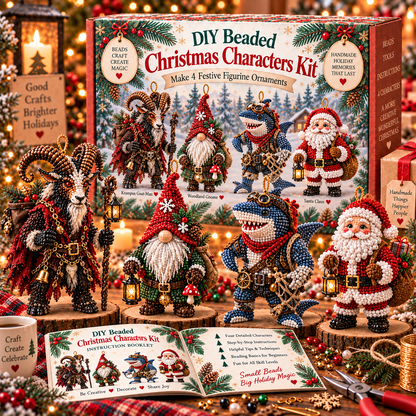 🎄 DIY Beaded Christmas Animal Ornament Kit – Handmade Holiday Craft Set ✨