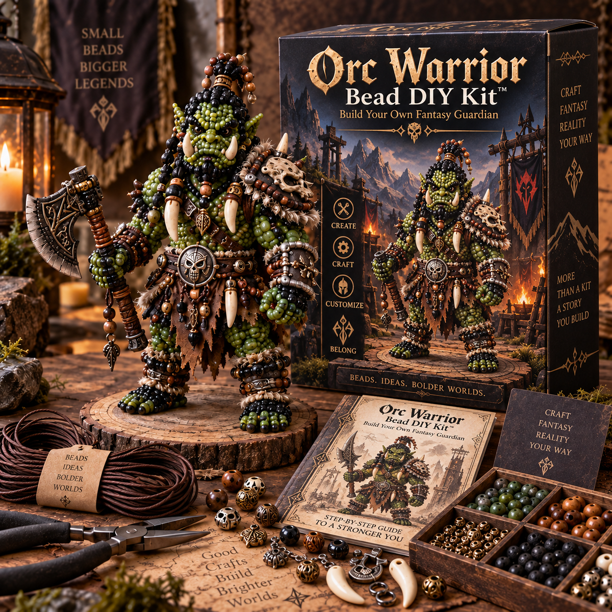 ⚔️ Orc Legends Bead DIY Kit™ – Build Your Own Fantasy Warrior