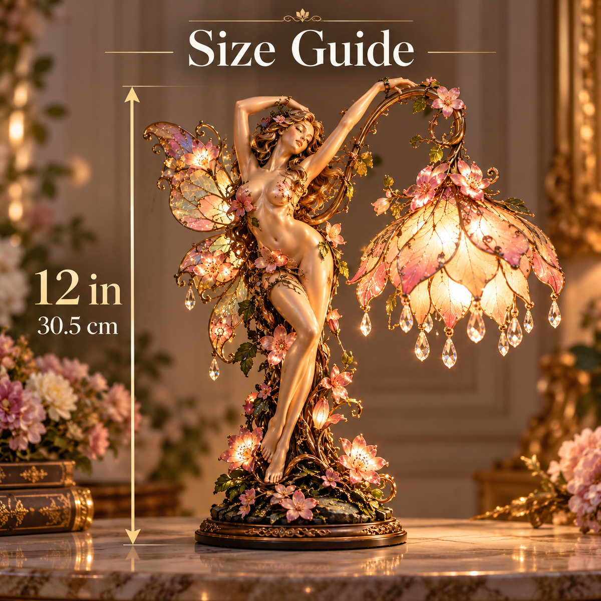 🌸✨ Enchanted Blossom Fairy Lamp™ – Magical Floral Fairy Table Light