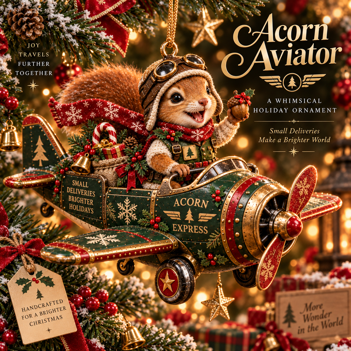 🎄✈️ Christmas Adventure Aviators Ornament Collection