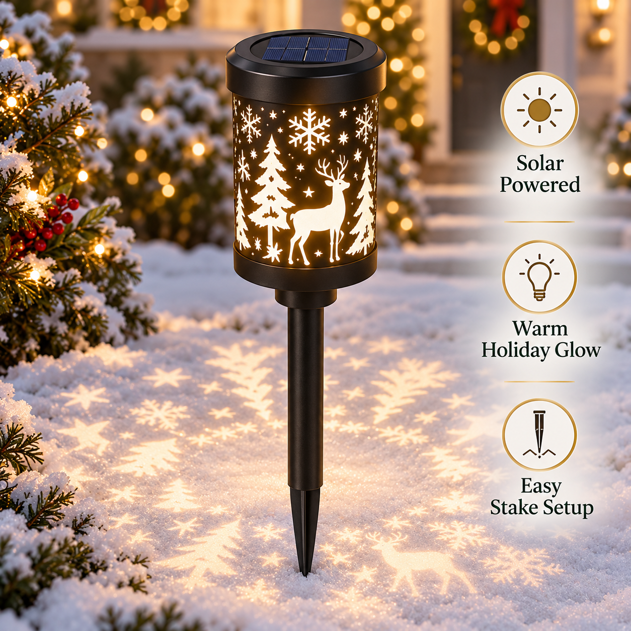 Christmas solar lantern product features