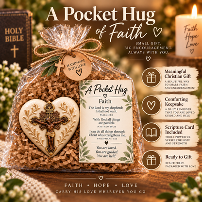 🙏 Faith Pocket Hug – Christian Inspirational Keepsake Gift ❤️
