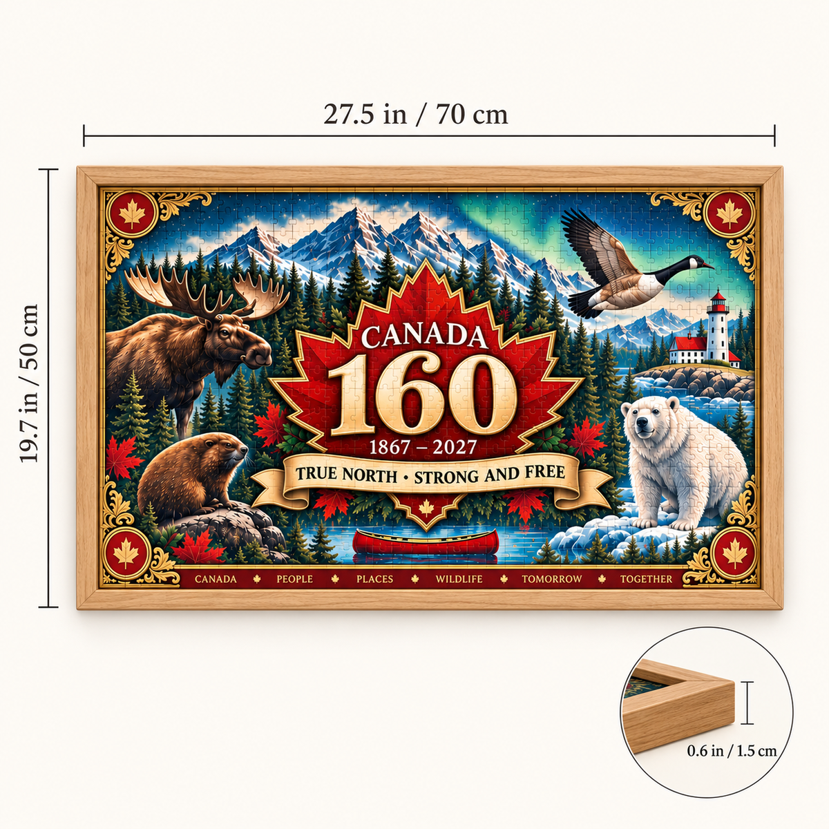 Canada 160 puzzle size