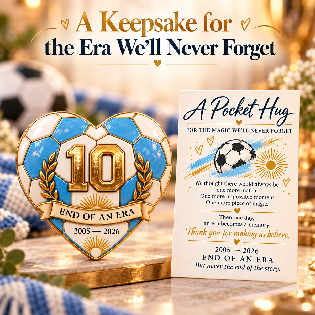 ⏰Limited Stock 50% OFF - ⚽ Pocket Hug Commemorating a Legend 💙