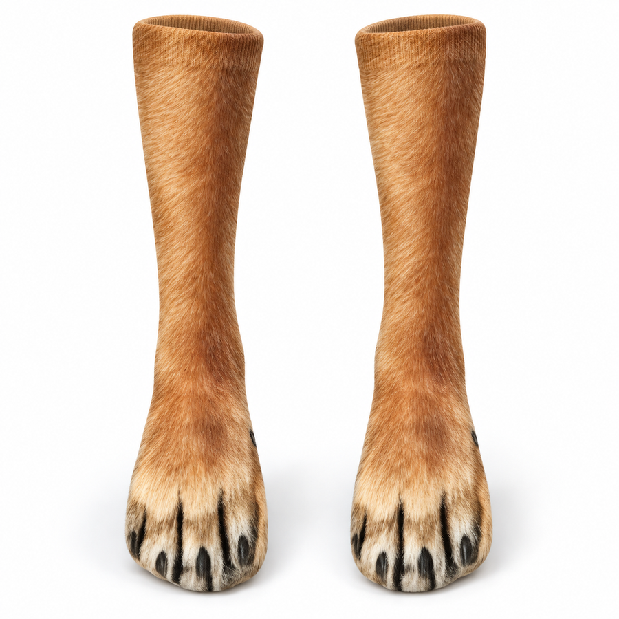 😂3D Realistic Animal Paw Socks – Funny Pet Reaction Novelty Socks 🐾