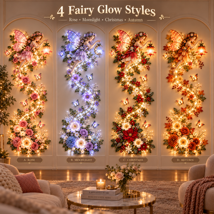 🧚✨ Enchanted Fairy Glow Wall Light™ – A Magical Floral Light Trail for Your Home 🌸💡