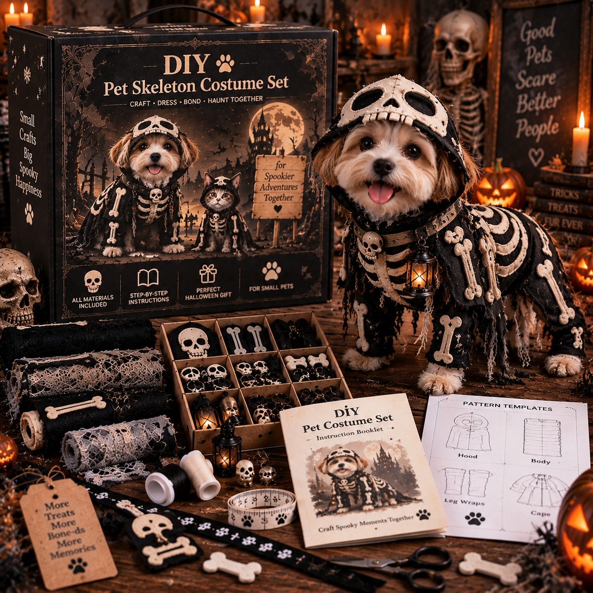 🐾🎃DIY Spooky Pet Costume Kit™ – Create Your Own Halloween Character For Your Furry Friend 👻🐶