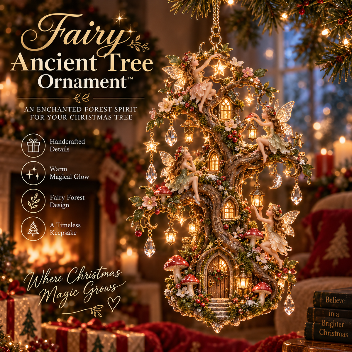 🧚‍♀️✨ Enchanted Fairy Christmas Ornament™
