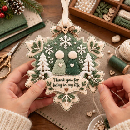 🔥Last Day 50% OFF- 🎄 Handcrafted Felt Christmas Keepsake Ornament | A Meaningful Gift for Someone Special