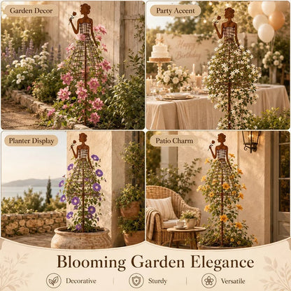 💃Rust-Style Female Dress Plant Climbing Trellis - Outdoor Garden Decor