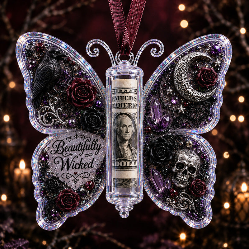 🦋🎃 Halloween Butterfly Cash Holder Ornament