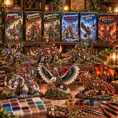 🐲⚔️ Primal Beast Riders™ Bead DIY Kit Collection – Build Your Own Legendary War Beasts