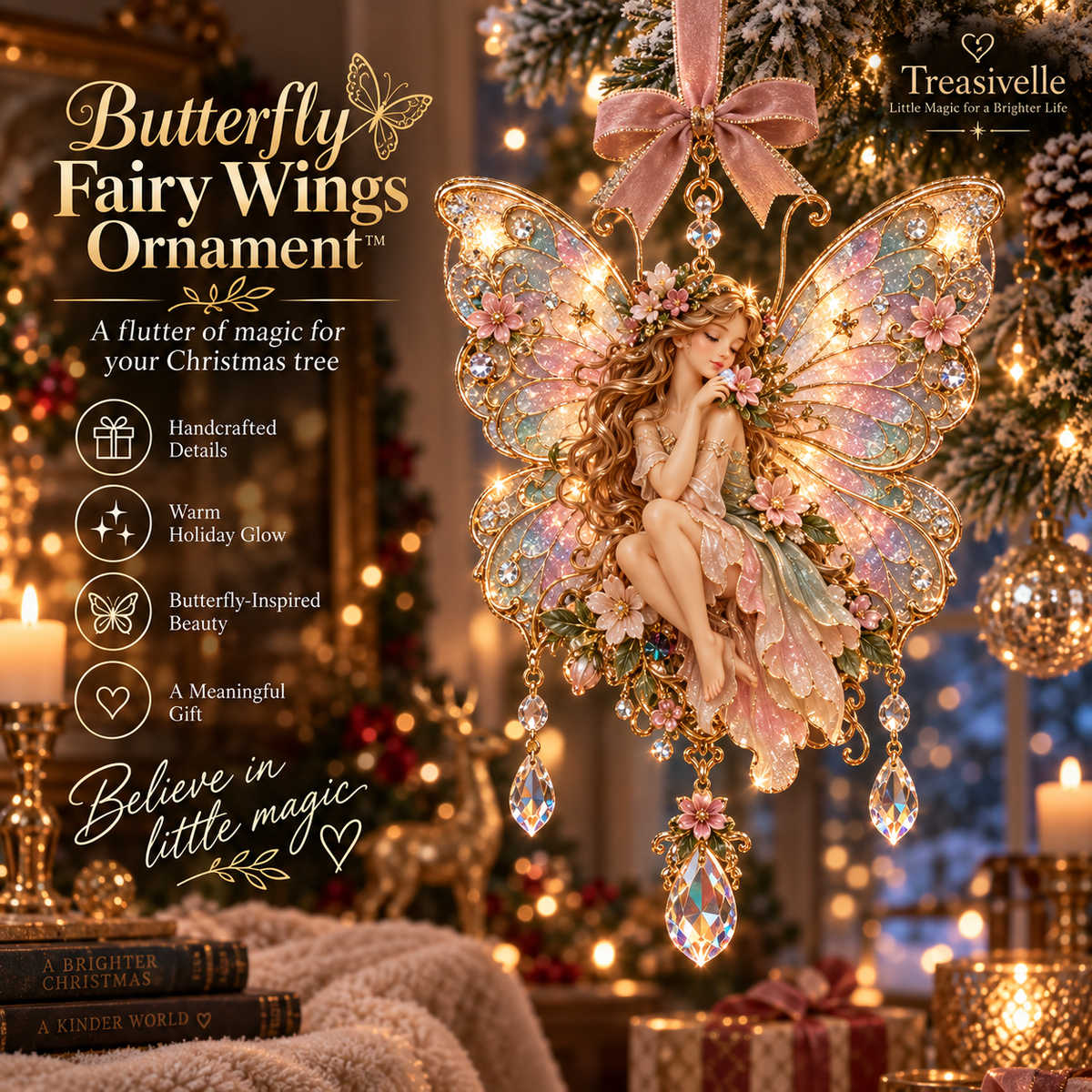 🧚‍♀️✨ Enchanted Fairy Christmas Ornament™