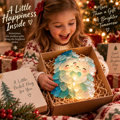 ✨ Sea Glass Pocket Hugs™ – Glowing Friendship & Christmas Keepsake Light