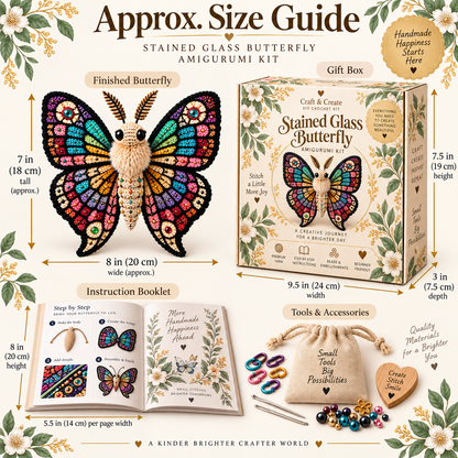 🦋 DIY Crochet Butterfly & Moth Amigurumi Kit – Handmade Craft Set