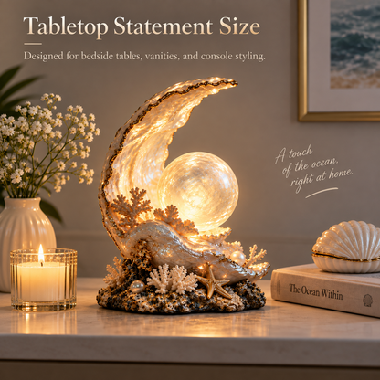 🌊🌙 Pearl Eclipse™ — Moonlit Ocean Projection Lamp ✨