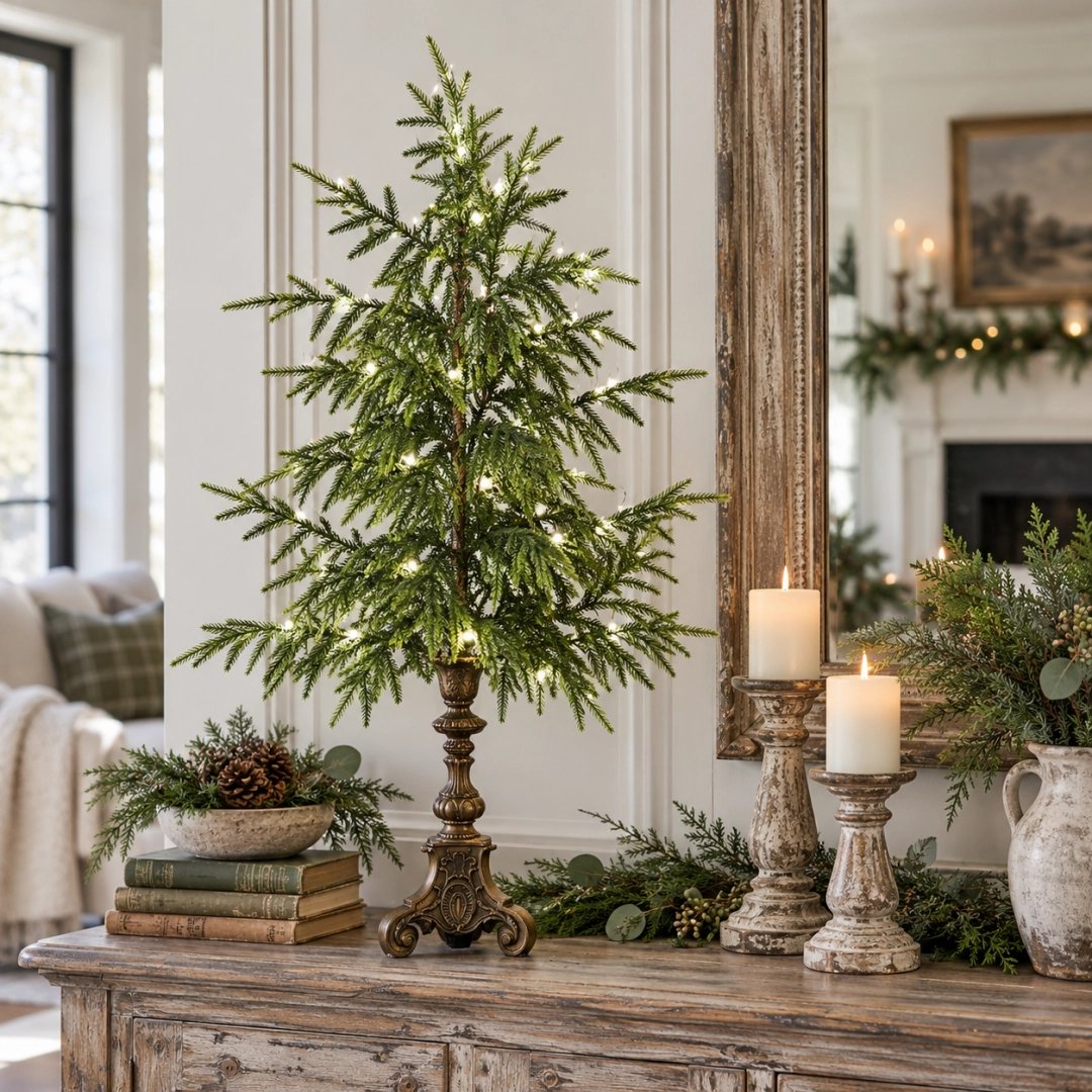 🔥Last Day 50% OFF- Vintage Lighted Norfolk Pine Trees