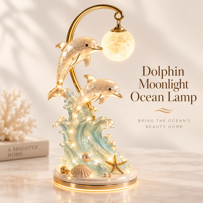 🐬🌙 Dolphin Moonlight Ocean Lamp 🌊✨