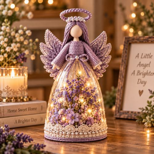 🎁 Lighted Floral Angel Figurine