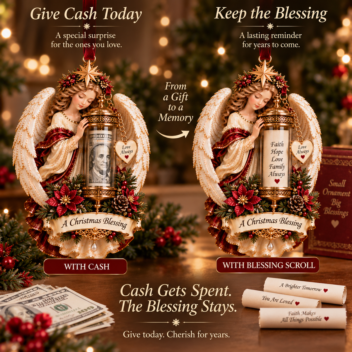 Give cash today and keep the blessing for years