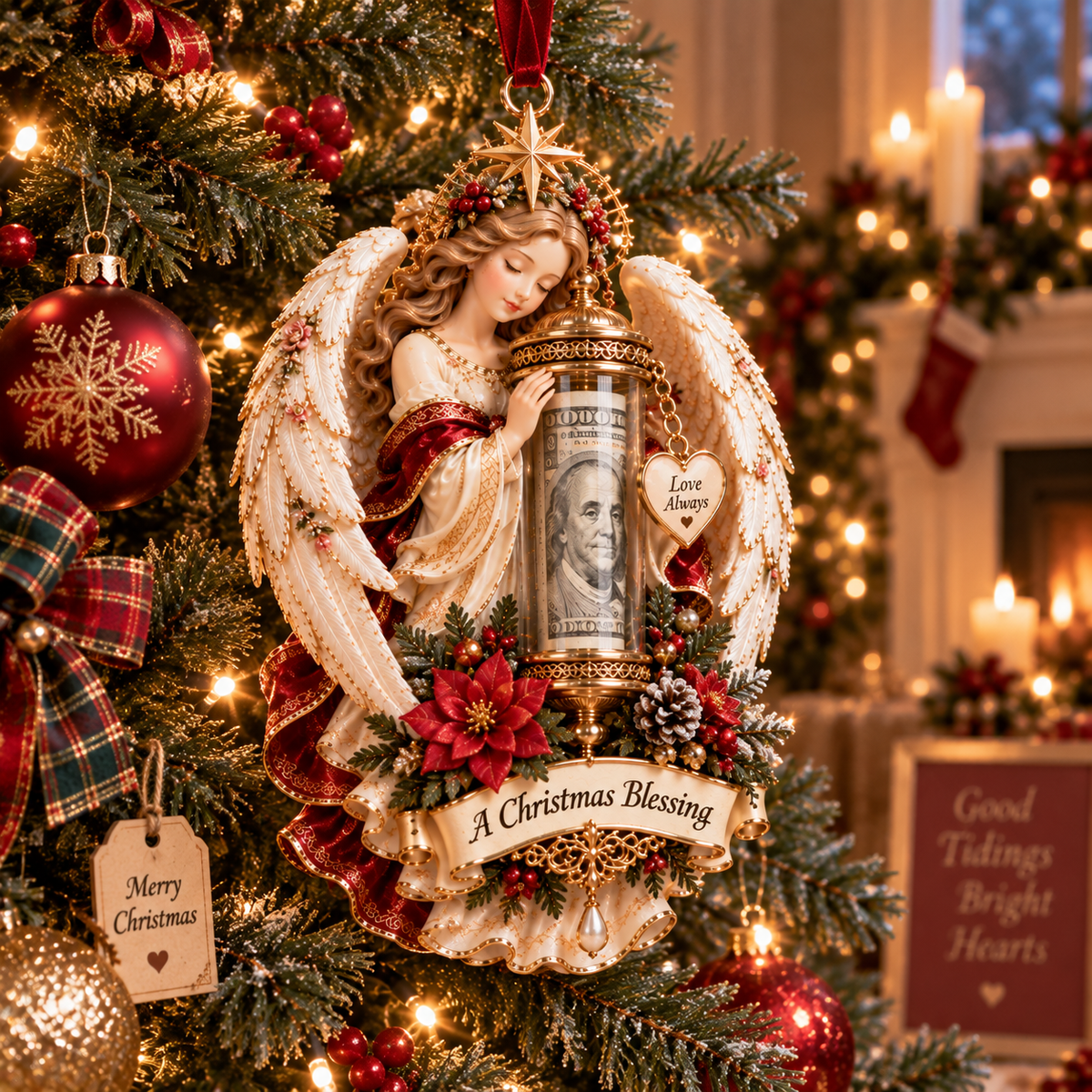 👼 The Christmas Blessing Scroll™ — Angel Cash Gift & Keepsake Ornament