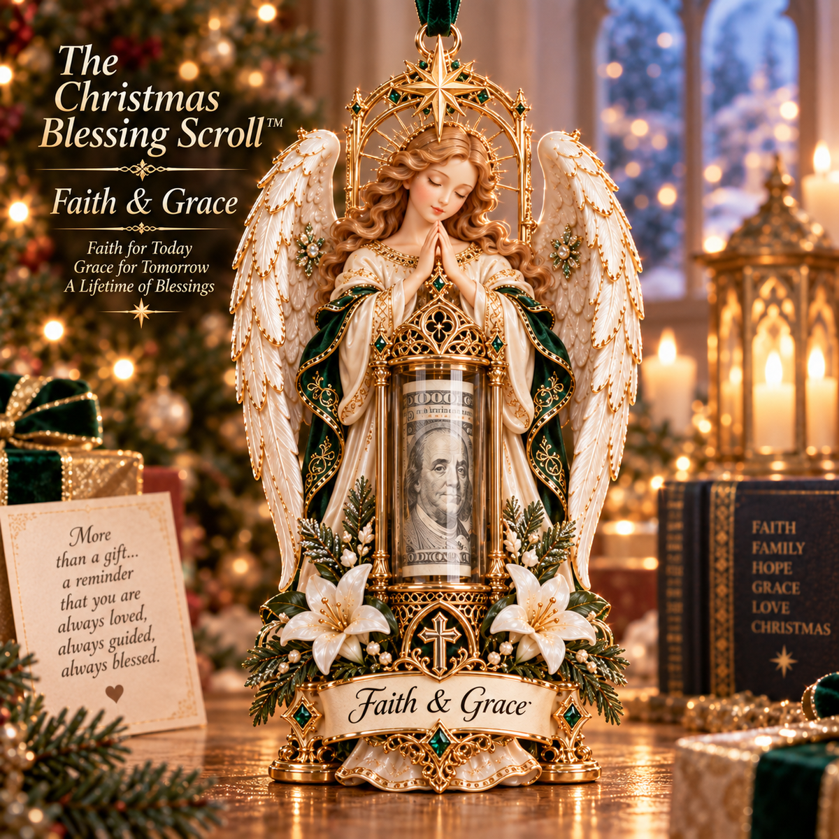 👼 The Christmas Blessing Scroll™ — Angel Cash Gift & Keepsake Ornament