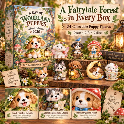🌿🐾 Woodland Puppy™ Adventure Series – 24 Collectible Forest Figurines