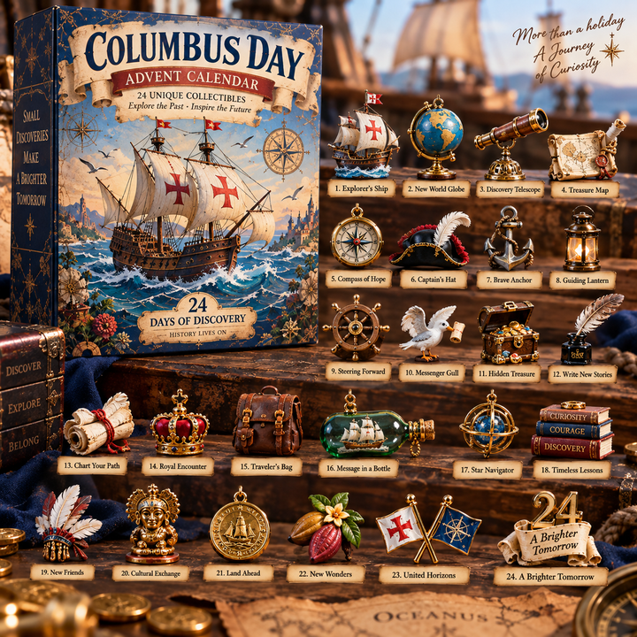 US⛵ Columbus Day Commemorative Collection™ – 24-Day Holiday Countdown & Collectibles