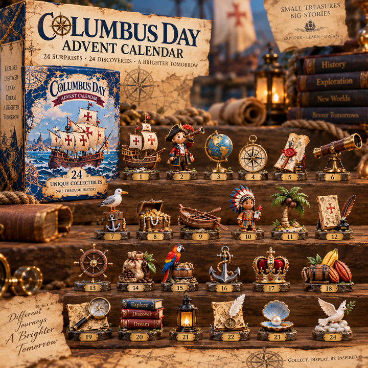 US⛵ Columbus Day Commemorative Collection™ – 24-Day Holiday Countdown & Collectibles