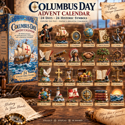 US⛵ Columbus Day Commemorative Collection™ – 24-Day Holiday Countdown & Collectibles