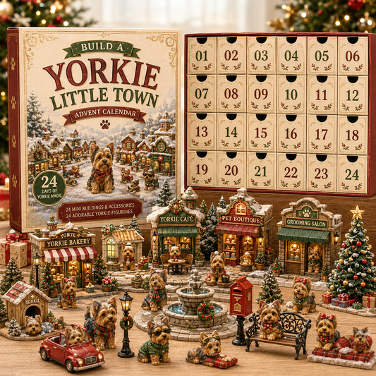 🎄 Build a Yorkie Little Town Advent Calendar – 24 Days to Create Your Own Mini Yorkshire Terrier Village