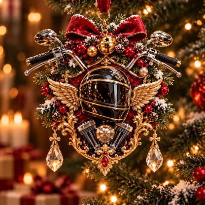 Motorcycle Christmas Ornament Collection – Biker Rider Holiday Tree Decor 🏍️🎄