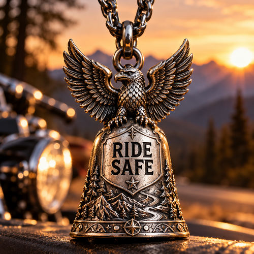 🏍️ Ride Safe Biker Christmas Bell Ornaments – Rider Spirit Holiday Decor 🔔🎄