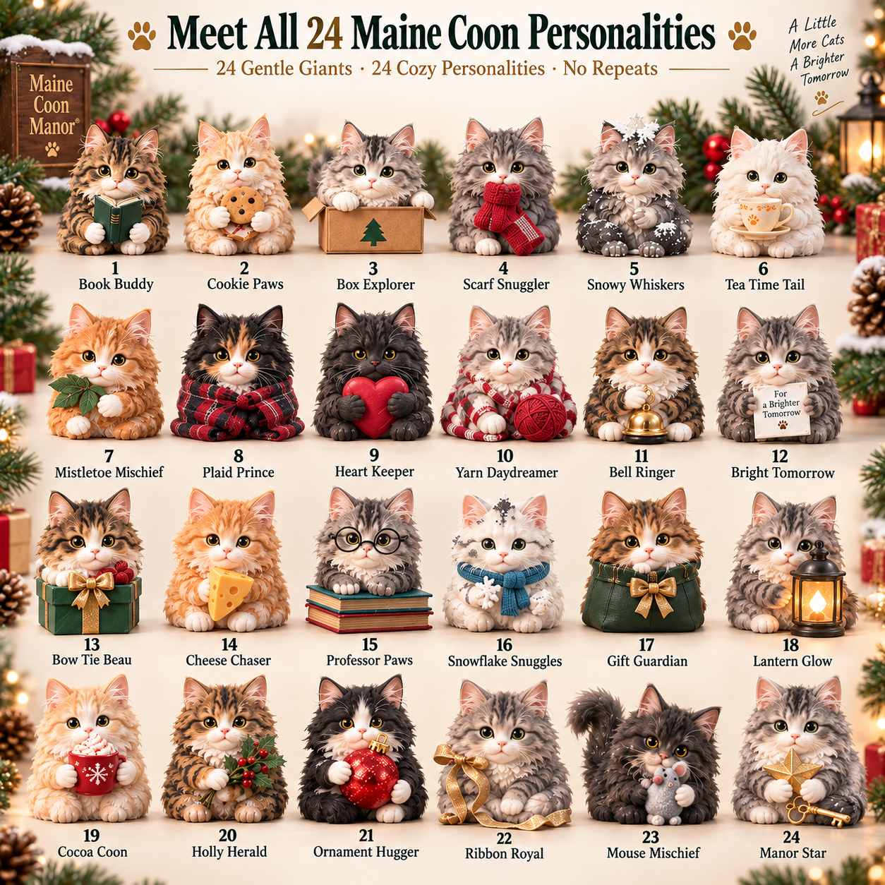 Meet all 24 Maine Coon Manor personalities