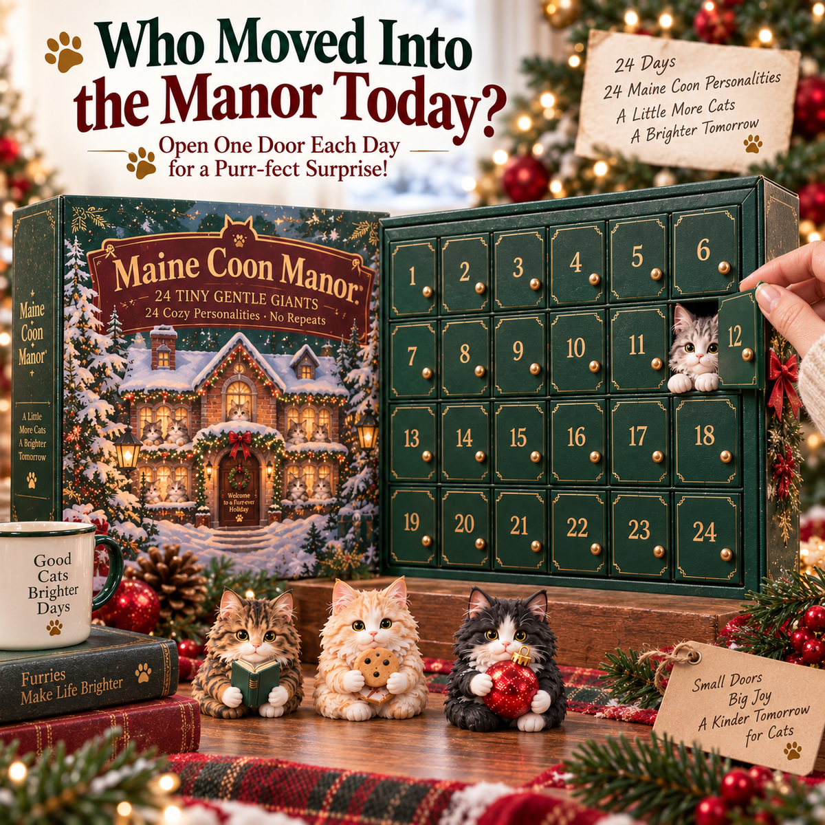 🐈 Maine Coon Manor™ – 24 Tiny Gentle Giants, 24 Unique Maine Coon Collectibles