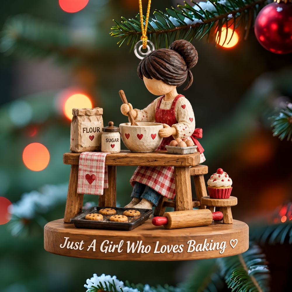Just A Girl Who Loves Baking Christmas ornament