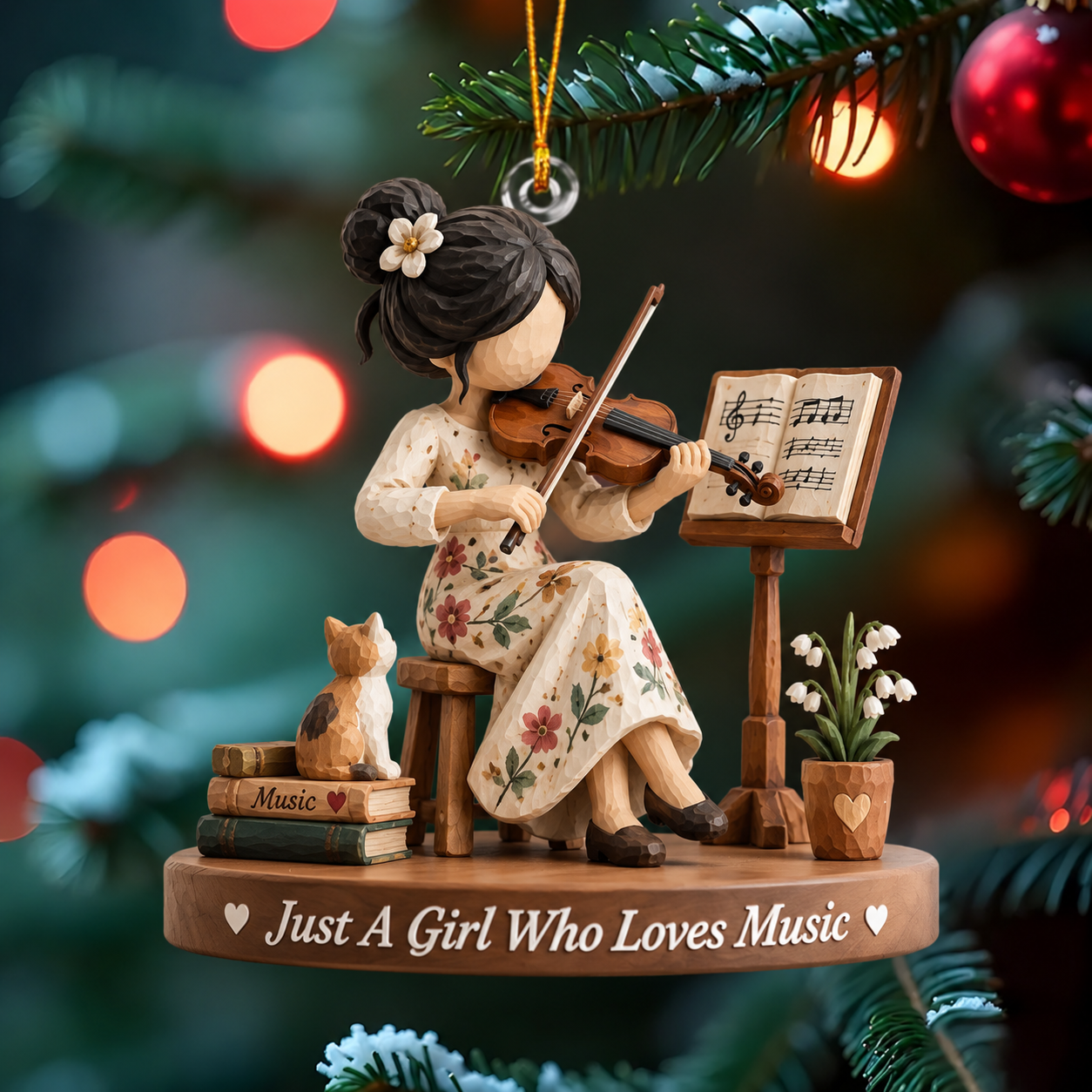 Hobby Christmas Ornament for Her – Painting, Baking, Knitting & Music Collection