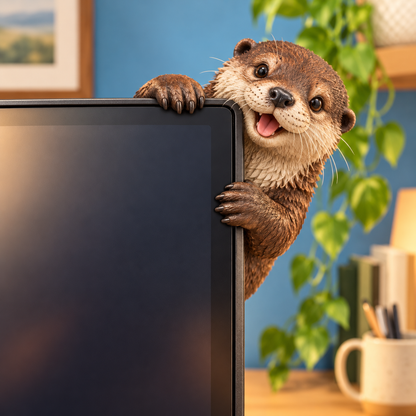 🐾 Peek-A-Boo Monitor Buddies™ – Cute Animal Screen Corner Decor